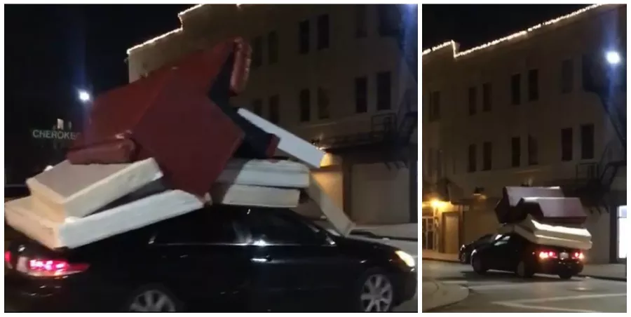 St Louis Legend Rolls Stop Sign With 6 Mattresses And 2 Couches