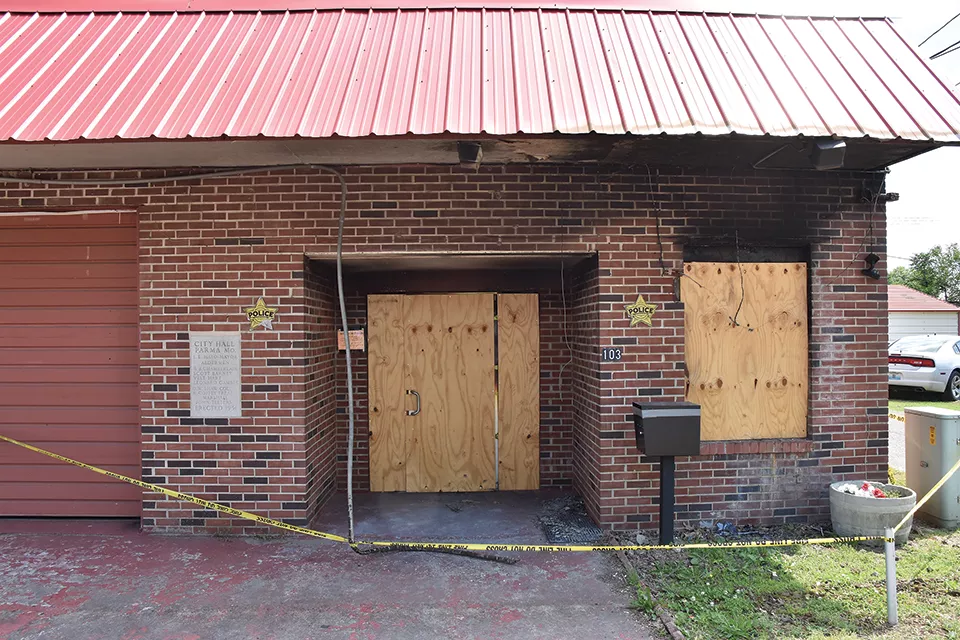 Parma’s City Hall also burned on April 17. - DOYLE MURPHY