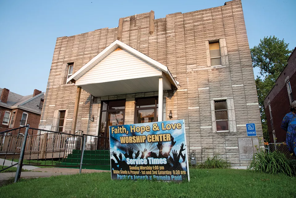 Faith, Hope and Love Worship Center is Pastor Pam's home base, but she's often out in the neighborhoods. - ERIN MCAFEE