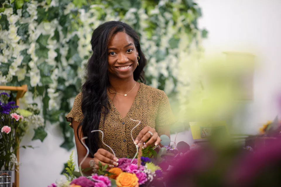 Trisha Boyle took her daughter’s advice on opening Sophia’s Crowns Flower Shop. - PHUONG BUI