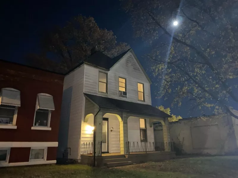 The moon over Bates Street on November 18, 2021. - ALISON FLOWERS