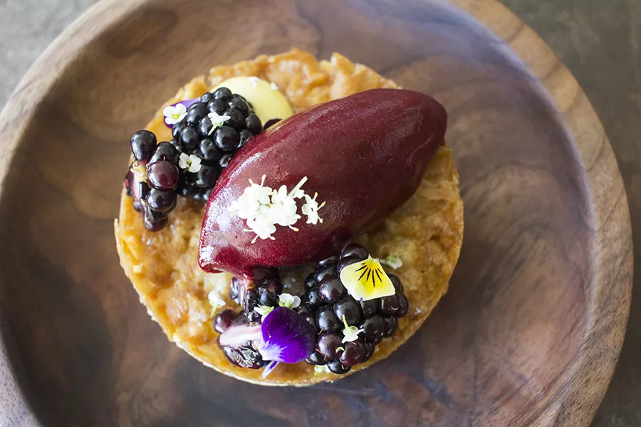 Vicia's blackberry tart. - MABEL SUEN