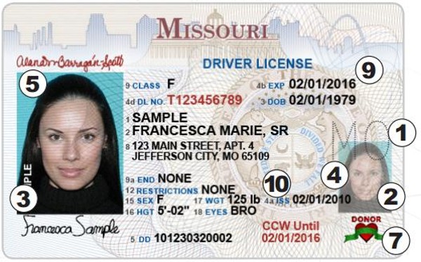 reading issue date on missouri drivers license