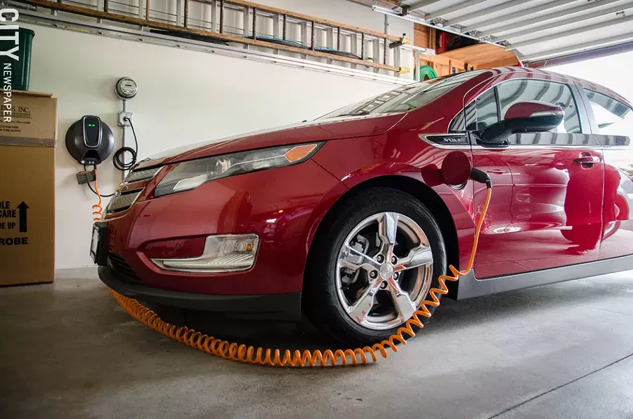 A Chevy Volt. - PHOTO BY MARK CHAMBERLIN