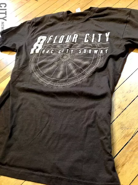A Transit Apparel t-shirt. - PHOTO BY MARK CHAMBERLIN