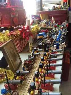 Andy Hammond set up Legos around his room during his stint in the hospital. - PHOTO COURTESY CARLIE FISHGOLD