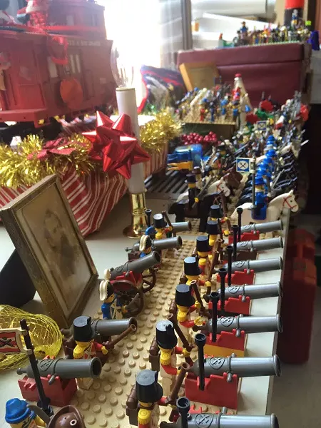 Andy Hammond set up Legos around his room during his stint in the hospital. - PHOTO COURTESY CARLIE FISHGOLD