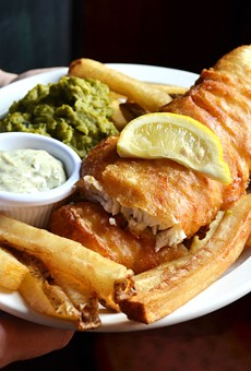 Anglophiles and food fans are fond of the fish and chips at The Old Toad; the restaurant’s kitchen is open until 1 a.m. Fridays and Saturdays.