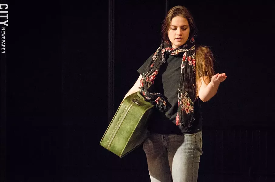 Ashley Malloy in "My Name is Rachel Corrie" - PHOTO BY MARK CHAMBERLIN