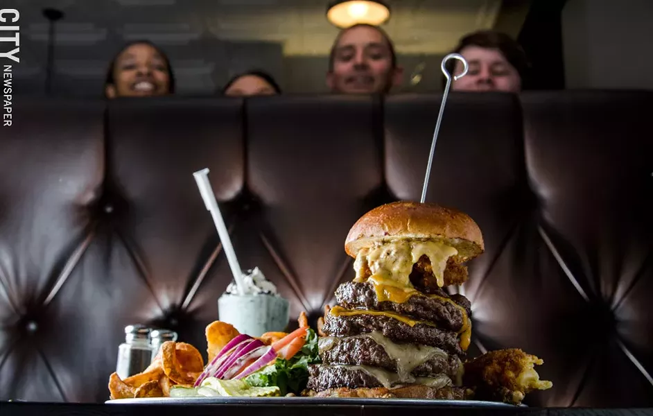At Blu Wolf Bistro the challenger must eat everything within 40 minutes. - PHOTO BY MARK CHAMBERLIN