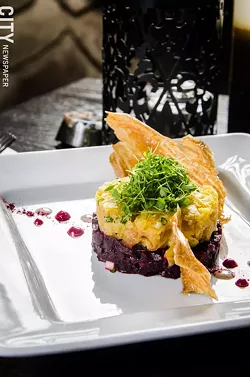 Beet Tartare at Vive. - PHOTO BY MARK CHAMBERLIN