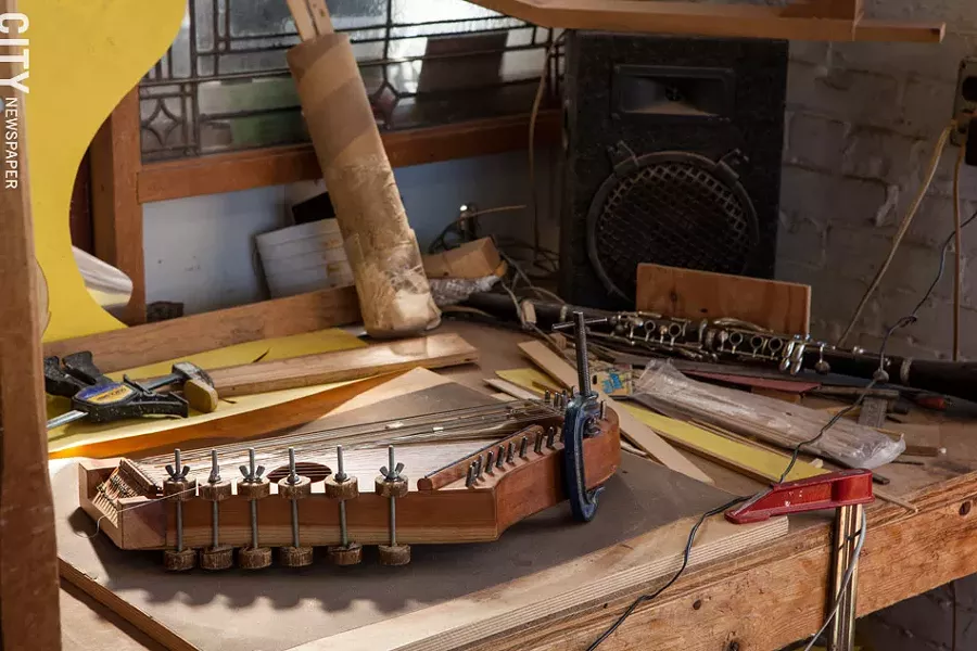 Bernie Lehmann's workshop - PHOTO BY JOHN SCHLIA