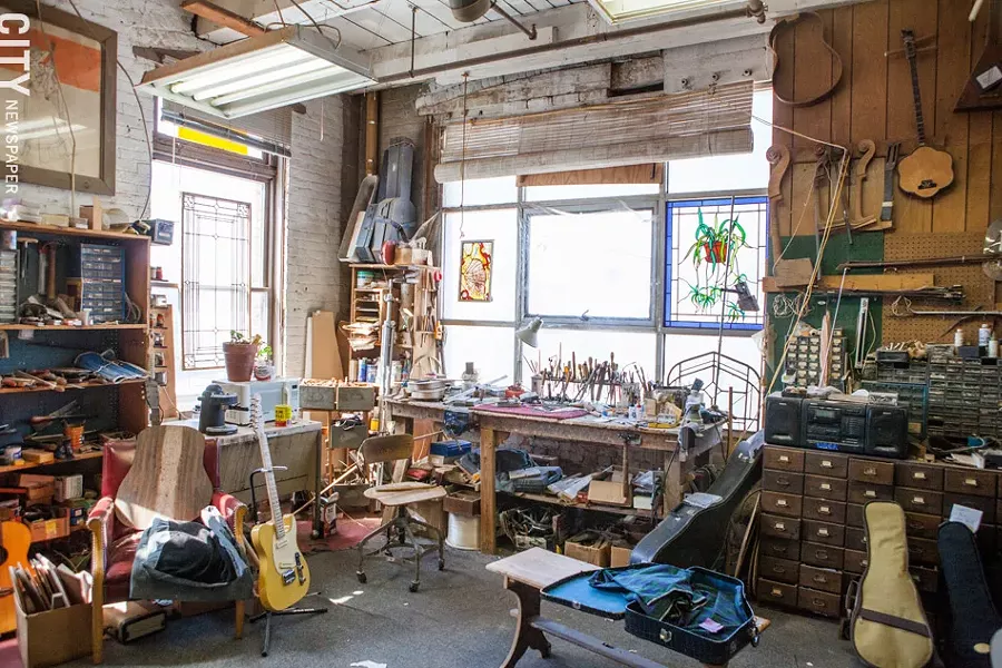 Bernie Lehmann's workshop - PHOTO BY JOHN SCHLIA