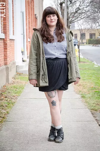 Cassandra Sloss says her Flower City tattoo gets a lot of attention. - PHOTO BY MARK CHAMBERLIN
