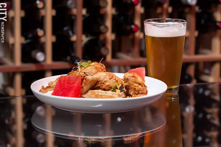 Country Fried Quail and a beer from The Revelry. - PHOTO BY JOHN SCHLIA