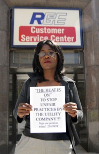 Darlene Williams is circulating a petition to protest Rochester Gas & Electric's decision to halt service for customers behind on their payments. - PHOTO BY CLARKE CONDE