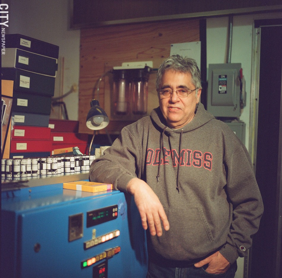 Edgar Praus says the last two years have been the best in his lab's 30 years of operation. - [Photographed with a Hasselblad 500c with Kodak Portra 800 speed 120 roll film] - PHOTO BY MIKE HANLON