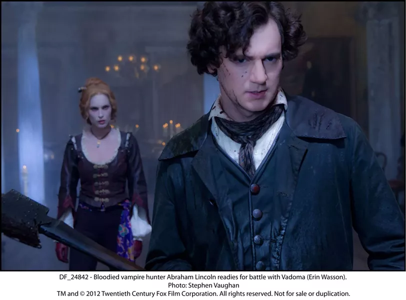 Erin Wasson and Benjamin Walker in “Abraham Lincoln: Vampire Hunter.” PHOTO COURTESY 20TH CENTURY FOX