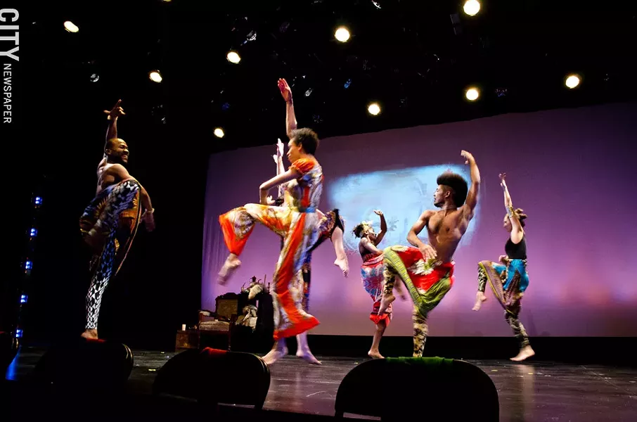 FuturPointe performs "Psychopomp and Pageantry" during the 2013 Rochester Fringe Festival. - Photo by MARK CHAMBERLIN