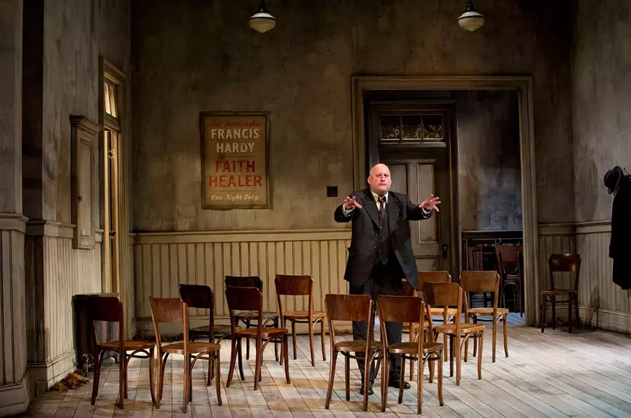 Jim Mezon as Francis (Frank) Hardy in Faith Healer. PHOTO BY DAVID COOPER
