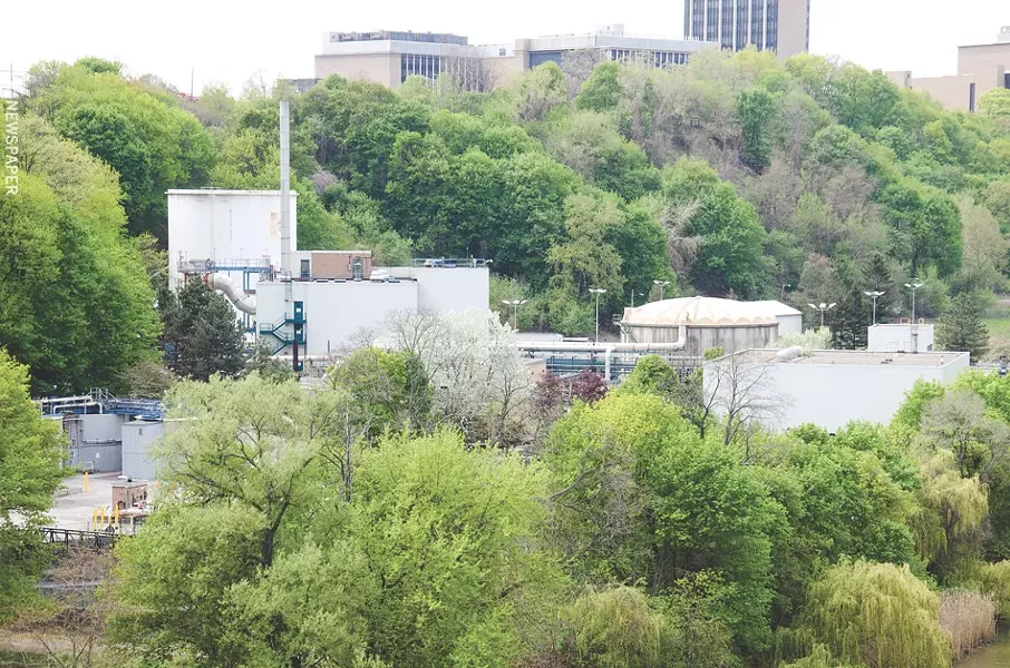 Kodak's waste water treatment plant was once a source of pollution in the Genesee River. - PHOTO BY MARK CHAMBERLIN