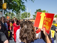 Local fast food workers strike for better wages