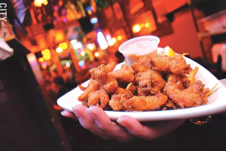 “Mud bugs” — crawfish dipped in Cajun batter and fried — from Beale Street Café. - PHOTO BY MATT DETURCK