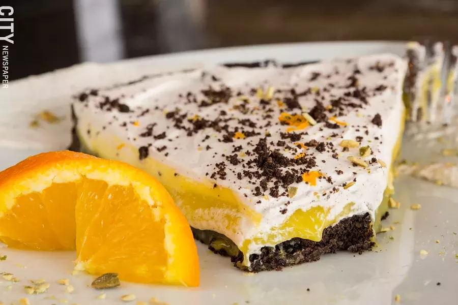 Orange chocolate tart - PHOTO BY JOHN SCHLIA
