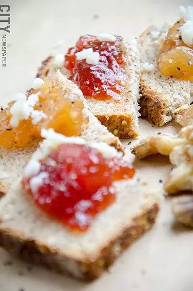 Penfield's Yaya's Yummys' line of products includes Silly Tilly's Tomato Spread and Caramel Apple Jam. - PHOTO BY MARK CHAMBERLIN