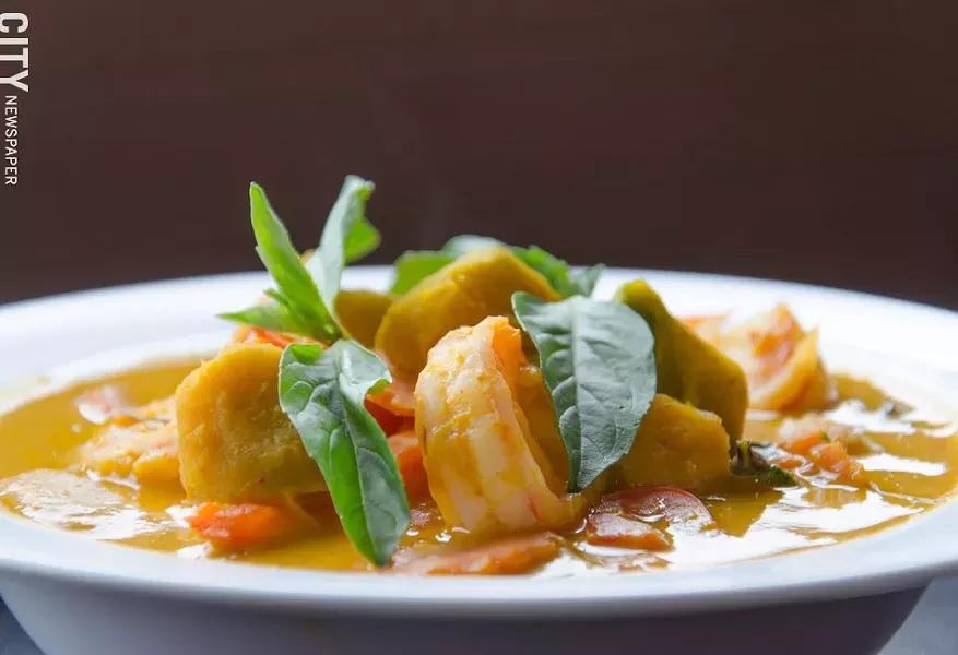 Pumpkin curry with shrimp from Thai Time Cuisine. - PHOTO BY MARK CHAMBERLIN
