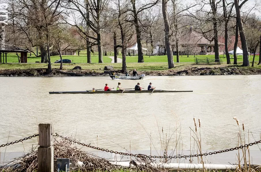 Rowers on the Genesee River. - PHOTO BY MARK CHAMBERLIN