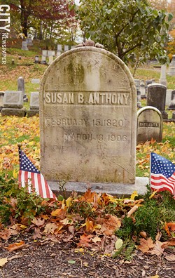 Susan B. Anthony's grave. - PHOTO BY LARISSA COE