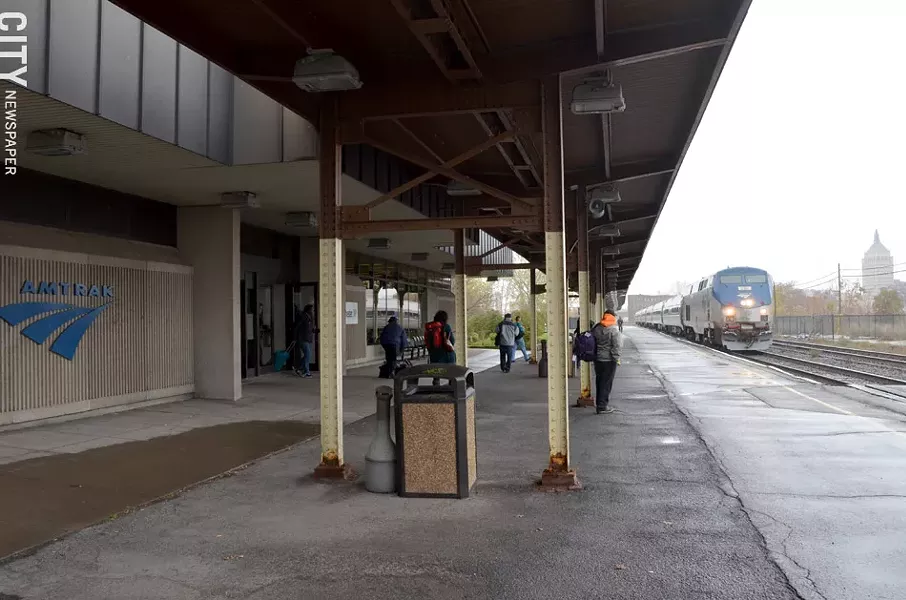 The current Amtrak station platform. - PHOTO BY MATT DETURCK