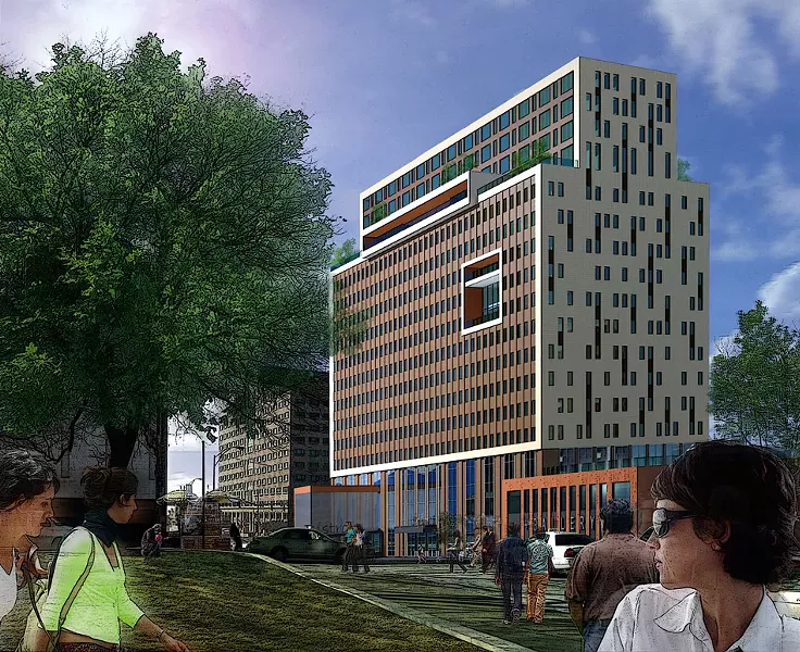 The re-imagined Midtown Tower. - IMAGE COURTESY CJS ARCHITECTS