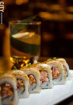 The Tiki Torch roll from Nikko. - PHOTO BY MARK CHAMBERLIN