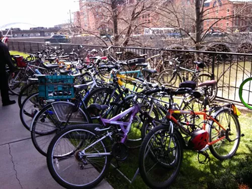 This is what parking looks like at an active transportation summit.