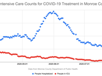 Monroe County COVID-19 ICU cases back in double digits
