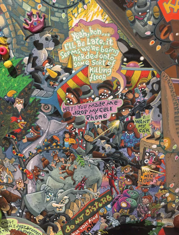 Detail of John Kastner's "Filthy Animal's Plasticrap." - FILE PHOTO