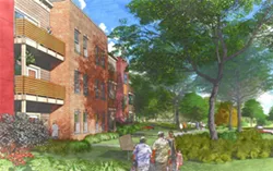 Rochester Management plans to build new apartments at its Cobbs Hill Village apartments complex on Norris Drive. - RENDERINGS PROVIDED