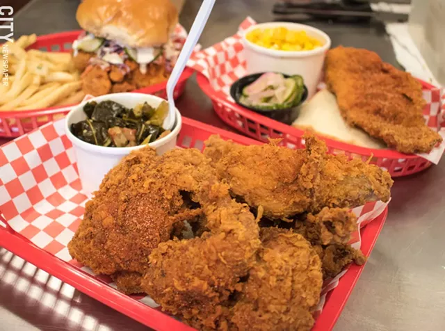 Each Thursday night Chick'N Out takes over the kitchen at Blossom Road Pub for its popular pop-up stint. - PHOTO BY JACOB WALSH
