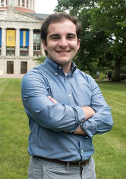 Student Joey Loffredo, a member of U of R’s Committee for Political Engagement, says student - involvement in local elections is important. - PHOTO BY JACOB WALSH