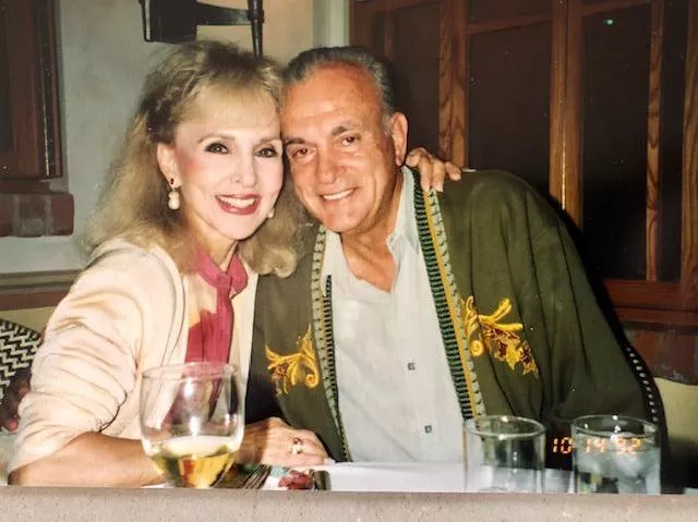 Daphne Padula (formerly Daphne Dore) and her husband, Louis Padula, before their deaths in 2004. The couple had been married since 1951 and died together when they were struck by a pickup truck while crossing the street. Daphne was the original "Jenny Girl" of the Genesee Brewery's iconic ad campaign. - PHOTO PROVIDED BY LISA PHILLIPS VISCA