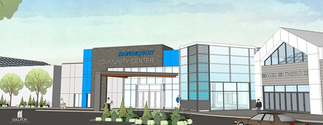 rendering of the proposed Irondequoit Community Center. - IMAGE PROVIDED BY THE TOWN OF IRONDEQUOIT