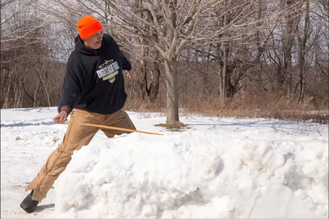 The contemporary competitive game of snowsnake has its roots in a 500 year old mode of communication between Haudenosaunee villages. - PHOTO PROVIDED BY ALEX HAMER