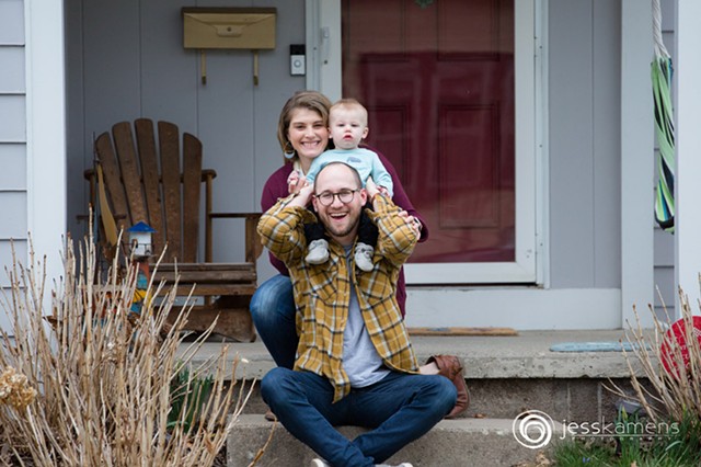 Local art teacher Danielle Zatkowsy and family - PHOTO BY JESS KAMENS