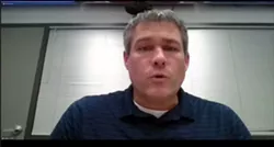 A screenshot of Adam Bello from his April 13 news conference. - FILE PHOTO