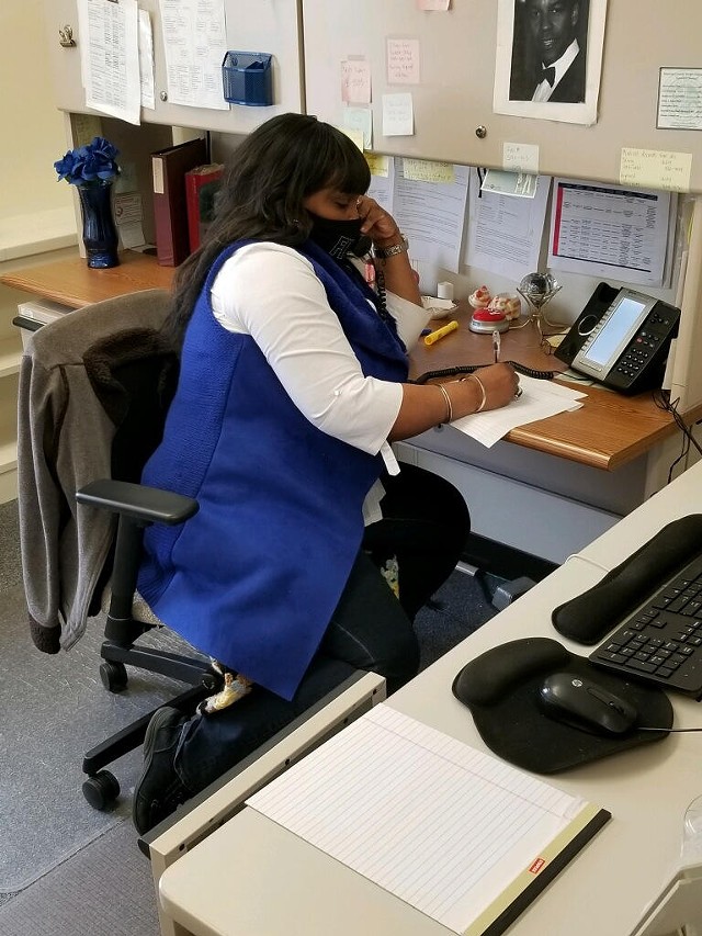 Carla Facey, a contact tracer with the Monroe County Health Department, connects with people who have tested positive for the novel coronavirus. - PHOTO PROVIDED BY MONROE COUNTY HEALTH DEPARTMENT