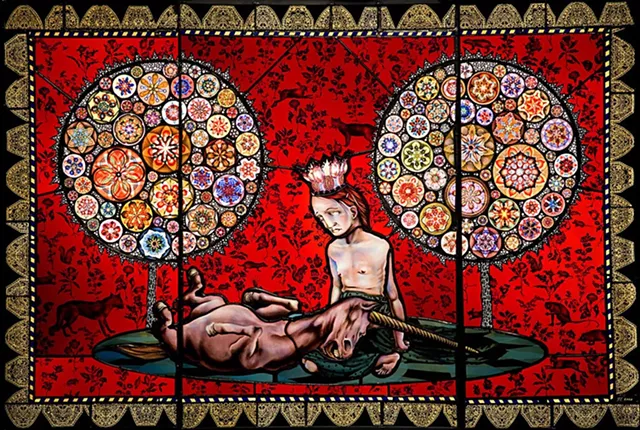 Judith Schaechter's "My One Desire," 52" x 35", 2007. - PHOTO PROVIDED