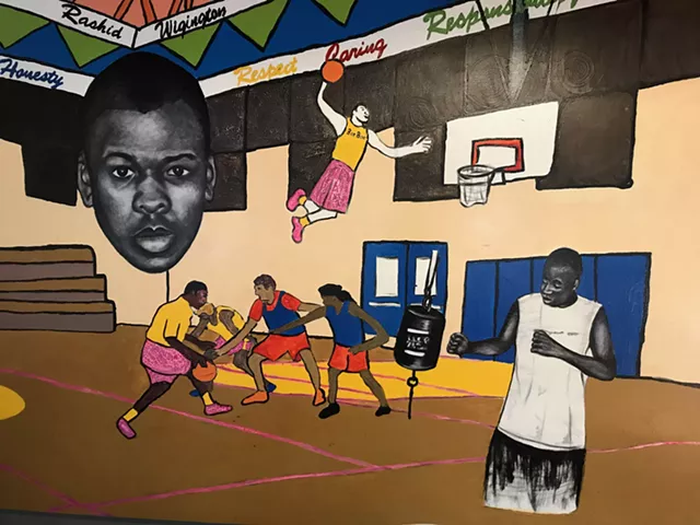 A mural on the wall at the Monroe Family YMCA. - PHOTO BY DAVID ANDREATTA