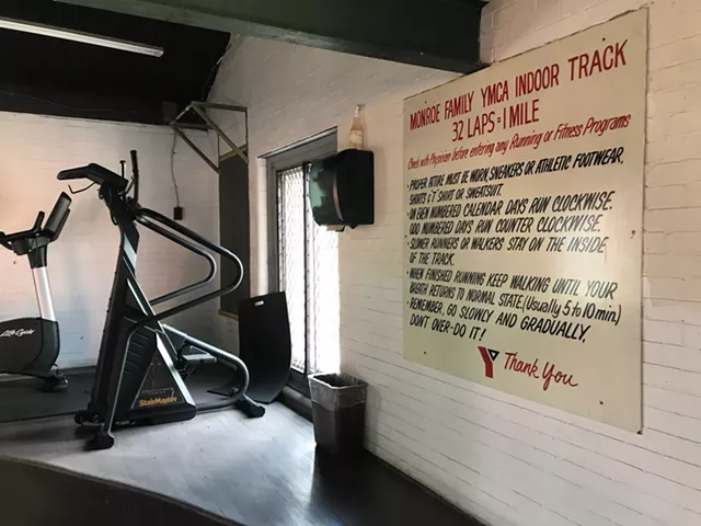 The running track at the Monroe Family YMCA is so small, 32 laps equal a mile. - PHOTO BY DAVID ANDREATTA